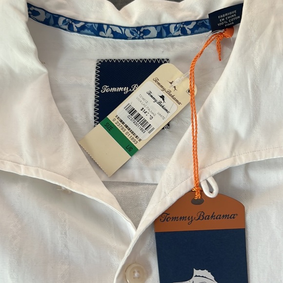 Tommy Bahama, long sleeve, white button-down with embroidery detail - Picture 3 of 5